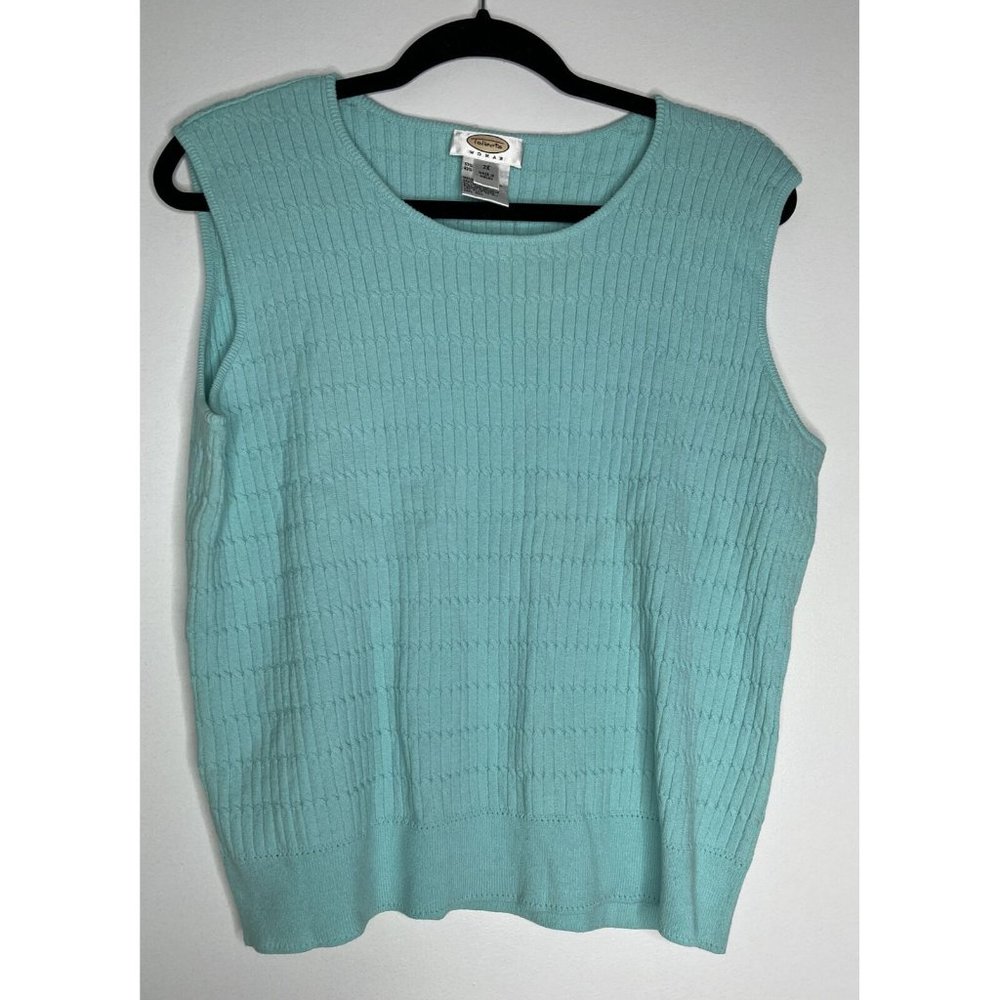Talbots Vintage 2X Blue Sweater Vest NWT New